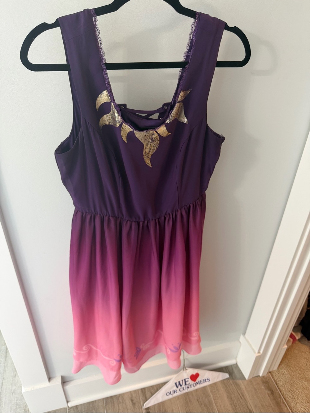 Her Universe Tangled Rapunzel Disney Dress with Gold Accent